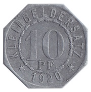 10 Pfennig - Bad Mergentheim, Germany, 1920 reverse image