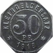 50 Pfennig - Bad Mergentheim, Germany, 1918 reverse image