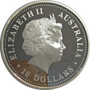 10 Dollars - Elizabeth II 4th Portrait - Evolution of the Calendar - Silver Bullion Coin obverse image