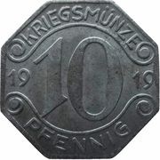 10 Pfennig - Neckarsulm, Germany, 1919 reverse image