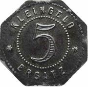5 Pfennig - Oehringen, Germany, 1917 reverse image