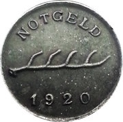 2 Pfennig - Reutlingen, Germany, 1920 reverse image