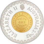 10 Dollars - Elizabeth II 4th Portrait - Adelaide Pound - Bimetal Gilt obverse image