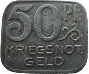 50 Pfennig - Schwäbisch Hall, Germany, 1918 reverse image