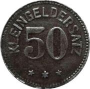 50 Pfennig - Tailfingen, Germany, 1918 reverse image