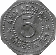 5 Pfennig - Trossingen Ands Koch A.G. obverse image