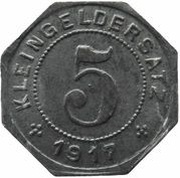 5 Pfennig - Tübingen, Germany, 1917 reverse image