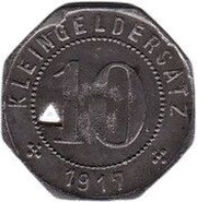 10 Pfennig - Tübingen, Germany, 1917 reverse image