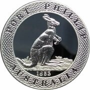 10 Dollars - Elizabeth II 4th Portrait - Port Phillip Patterns - Masterpieces in Silver, Australia, 2003 reverse image