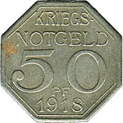 50 Pfennig - Waiblingen, Germany, 1918 reverse image