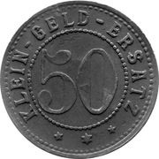 50 Pfennig - Wangen im Allgäu, Germany, 1918 reverse image