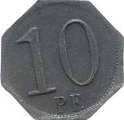 10 Pfennig - Wasseralfingen, Germany, 1917 reverse image