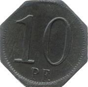10 Pfennig - Wasseralfingen, Germany, 1917 reverse image