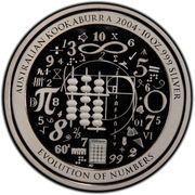 10 Dollars - Elizabeth II 4th Portrait - Evolution of Numbers, Australia, 2004 reverse image