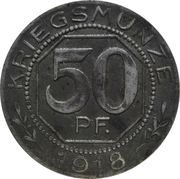 50 Pfennig - Welzheim, Germany, 1918 reverse image
