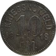 10 Pfennig - Wurzach, Germany, 1918 reverse image