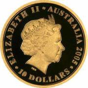 10 Dollars - Elizabeth II 4th Portrait - 90th Anniversary of ANZAC - Gold Proof obverse image