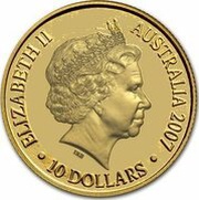 10 Dollars - Elizabeth II 4th Portrait - Year of the Pig - Gold Proof obverse image