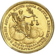 1½ Ducats Treaty of Aix-la-Chapelle and 100th Anniversary of Dutch Independence obverse image