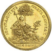 1½ Ducats Treaty of Aix-la-Chapelle and 100th Anniversary of Dutch Independence obverse image