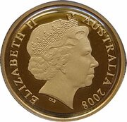 10 Dollars - Elizabeth II 4th Portrait - Gold Kangaroo; Reg Mombassa obverse image