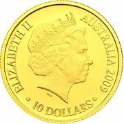 10 Dollars - Elizabeth II 4th Portrait - Year of the Ox - Gold Proof obverse image