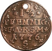 1½ Pfennig - Frederick Albert reverse image