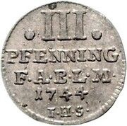 3 Pfenning - Victor II Frederick reverse image