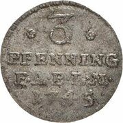 3 Pfenning - Victor II Frederick reverse image
