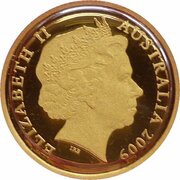 10 Dollars - Elizabeth II 4th Portrait - Gold Kangaroo; Ken Done obverse image