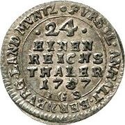 1⁄24 Thaler - Victor II Frederick, Germany, 1757 reverse image
