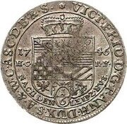 ⅙ Thaler - Victor II Frederick, Germany, 1746-1752 reverse image