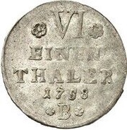 ⅙ Thaler - Victor II Frederick Seven Years' War - Mule obverse image