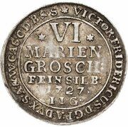 6 Mariengroschen - Victor II Frederick, Germany, 1727 reverse image