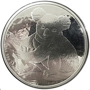 10 Dollars - Elizabeth II 4th Portrait - Koala - Silver Bullion Coin, Australia, 2009 reverse image
