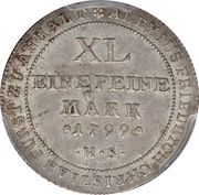 ⅓ Thaler - Alexius Frederick Christian, Germany, 1799 reverse image