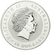 10 Dollars - Elizabeth II 4th Portrait - Australian Kookaburra obverse image