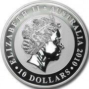 10 Dollars - Elizabeth II 4th Portrait - Koala - Silver Bullion Coin obverse image
