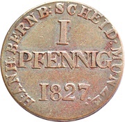 1 Pfennig - Alexius Frederick Christian reverse image