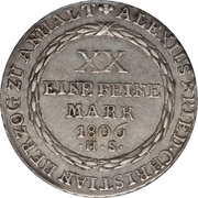 ⅔ Thaler - Alexius Frederick Christian reverse image