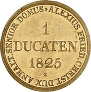 1 Ducat - Alexius Frederick Christian Ausbeute-Harzgold-Dukat, Germany, 1825 reverse image