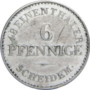 6 Pfennige - Alexander Charles Joint Coinage reverse image
