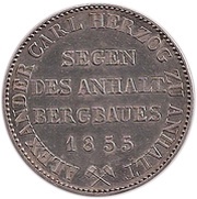 1 Thaler - Alexander Charles Ausbeute, Germany, 1846-1855 reverse image