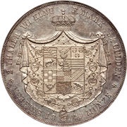 2 Thalers / 3½ Gulden - Alexander Charles, Germany, 1840-1855 reverse image