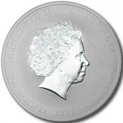 10 Dollars - Elizabeth II 4th Portrait - Year of the Rabbit - Silver Bullion Coin obverse image