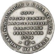 ½ Thaler - Charles Louis Holzappeler Ausbeute, Germany, 1774 reverse image