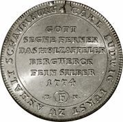 1 Ausbeutethaler - Charles Louis reverse image