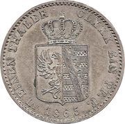 ⅙ Thaler - Leopold Frederick, Germany, 1865 reverse image