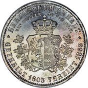 1 Thaler - Leopold Frederick Reunification, Germany, 1863 reverse image