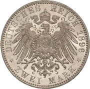 2 Marks - Frederick I Reign, Germany, 1896 reverse image